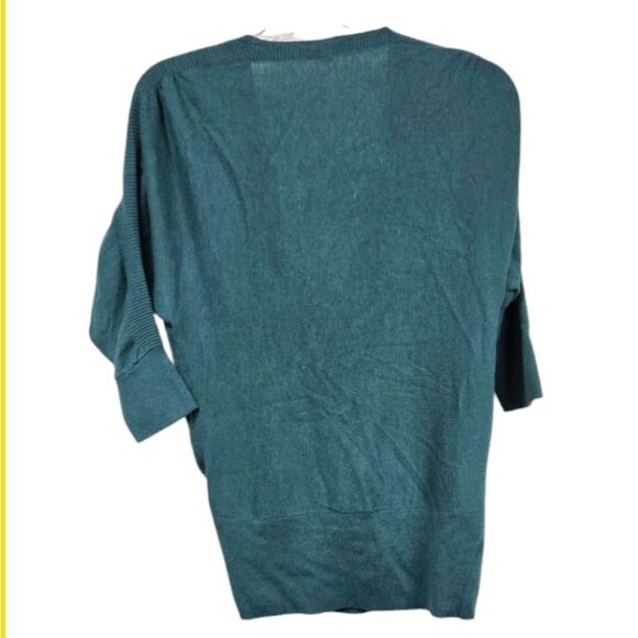 LOFT Wool Blend Surplice Pullover Women's Medium Knit Sweater 3/4 Sleeves Work - Picture 4 of 9